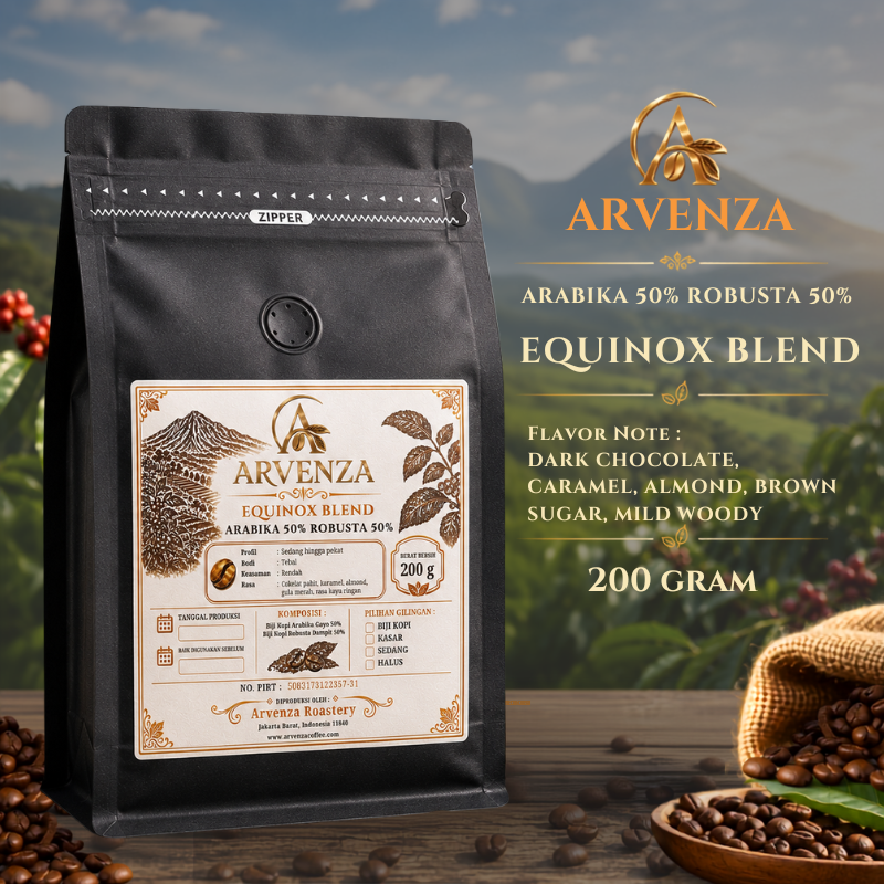ARVENZA Equinox Blend Kopi Robusta 50% Arabika 50%